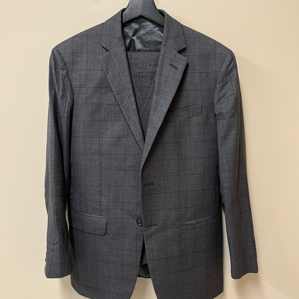 BROOKS BROTHERS 1818 3 Piece Suit 38S Milano Grey Gray